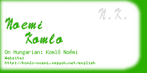 noemi komlo business card